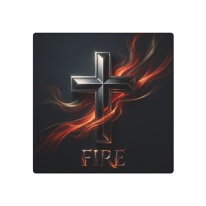 Fire Cross Metal Sign – Honoring Firefighters